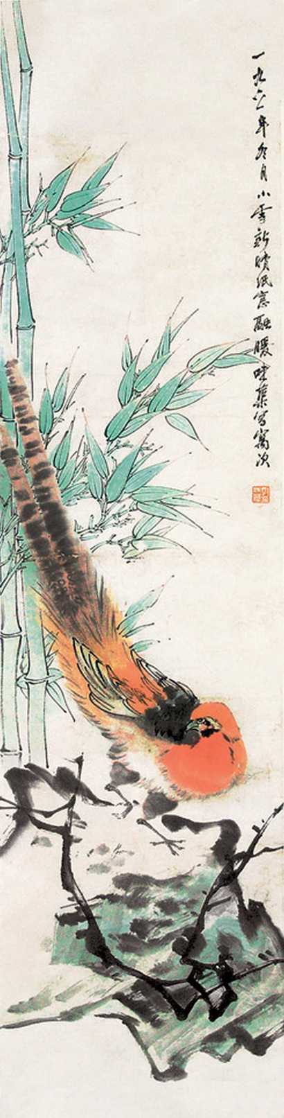 郭味蕖 花鸟 立轴